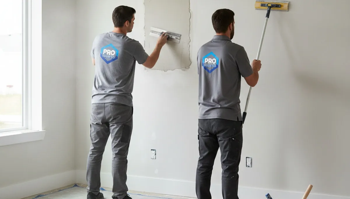 Professional drywall repair and wall painting in Plymouth, MA home by expert local painters