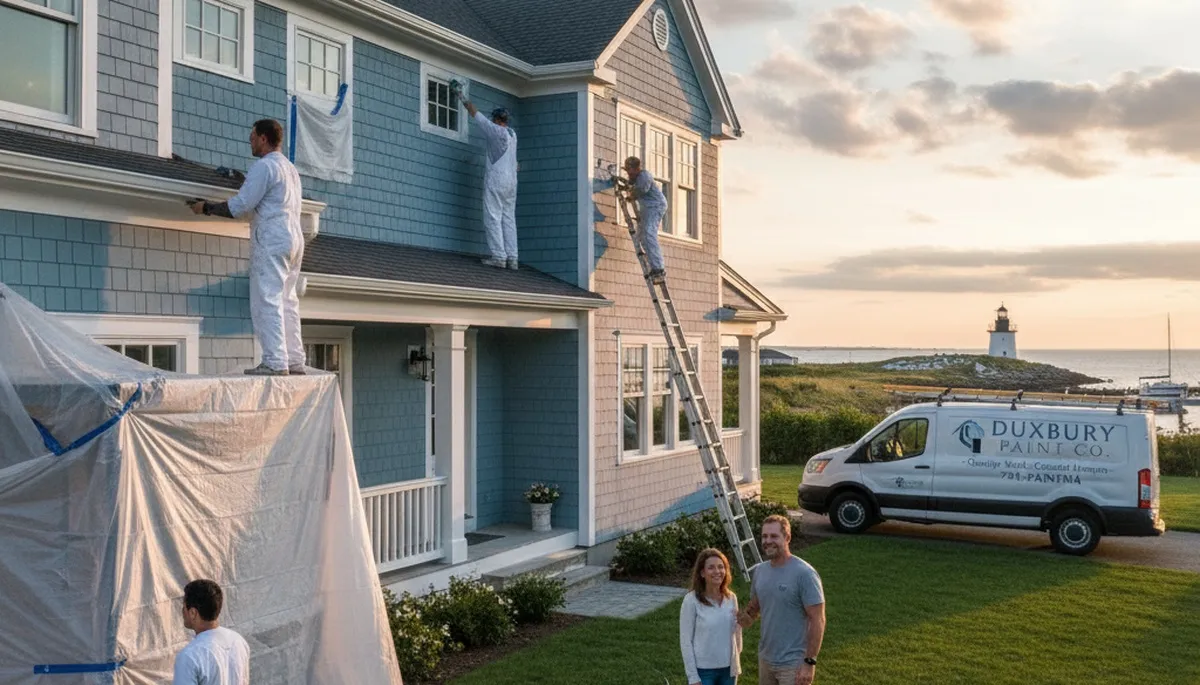 Professional house painters in Plymouth MA providing expert residential exterior painting services
