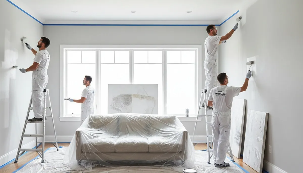 Professional interior house painting in Plymouth, MA with expert color and quality wall finishes